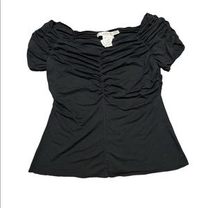 Black Ruched Top